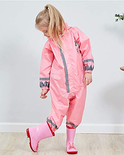 Daoba Impermeable Niñas Poncho de Lluvia con Capucha Dibujos Animados al Aire Libre Transpirable Colores Niños Seguridad Advertencia Reflectantes Chubasquero Daoba Impermeable Niñas Poncho de Lluvia con Capucha Dibujos Animados al Aire Libre Transpirable Colores Niños Seguridad Advertencia Reflectantes Chubasquero
