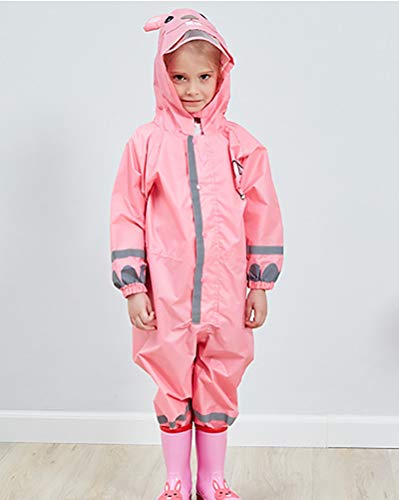 Daoba Impermeable Niñas Poncho de Lluvia con Capucha Dibujos Animados al Aire Libre Transpirable Colores Niños Seguridad Advertencia Reflectantes Chubasquero Daoba Impermeable Niñas Poncho de Lluvia con Capucha Dibujos Animados al Aire Libre Transpirable Colores Niños Seguridad Advertencia Reflectantes Chubasquero