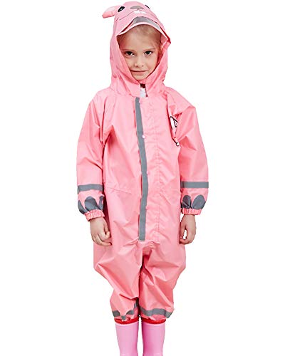 Daoba Impermeable Niñas Poncho de Lluvia con Capucha Dibujos Animados al Aire Libre Transpirable Colores Niños Seguridad Advertencia Reflectantes Chubasquero Daoba Impermeable Niñas Poncho de Lluvia con Capucha Dibujos Animados al Aire Libre Transpirable Colores Niños Seguridad Advertencia Reflectantes Chubasquero