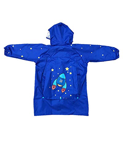 Daoba Niños Impermeables Capa de Lluvia para Niñas con Mochila Posición Escuela Viaje para 2-10 Años Colorear Chubasquero Daoba Niños Impermeables Capa de Lluvia para Niñas con Mochila Posición Escuela Viaje para 2-10 Años Colorear Chubasquero