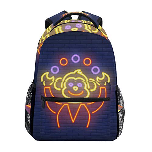 Dard Mono Azul Mochila Escolar Impermeable Mochilas Escolares para Estudiante Adolescentes Niñas Niños