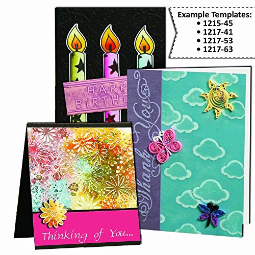 Darice Carpetas de estampación, Plantilla Estampado de Flores, Plastic, 8.5x5.3x0.11 Inches