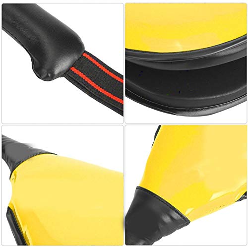 DAUERHAFT Accesorio de Objetivo de Pierna de Mano en Forma de Arco Equipo de Entrenamiento de Doble Patada Taekwondo Fighting Target Punching Karate Pad, para Kick Boxing(Yellow)