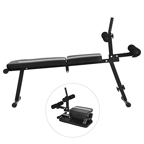 DAUERHAFT Banco de Abdominales Resistente de Acero Duradero Banco de declive para Abdominales para una Amplia Gama de Ejercicios con diseño Plegable DAUERHAFT Banco de Abdominales Resistente de Acero Duradero Banco de declive para Abdominales para una Amplia Gama de Ejercicios con diseño Plegable
