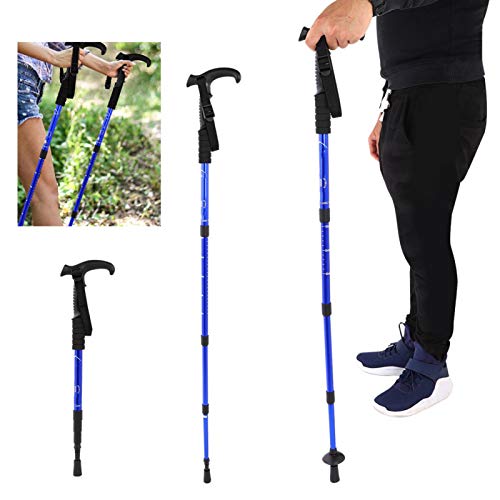 DAUERHAFT Bastón de Senderismo Antideslizante portátil Bastones de Senderismo Ajustables, Ligeros y duraderos para Senderismo de montaña al Aire Libre Viajes para mochileros Caminar Trekking para DAUERHAFT Bastón de Senderismo Antideslizante portátil Bastones de Senderismo Ajustables, Ligeros y duraderos para Senderismo de montaña al Aire Libre Viajes para mochileros Caminar Trekking para