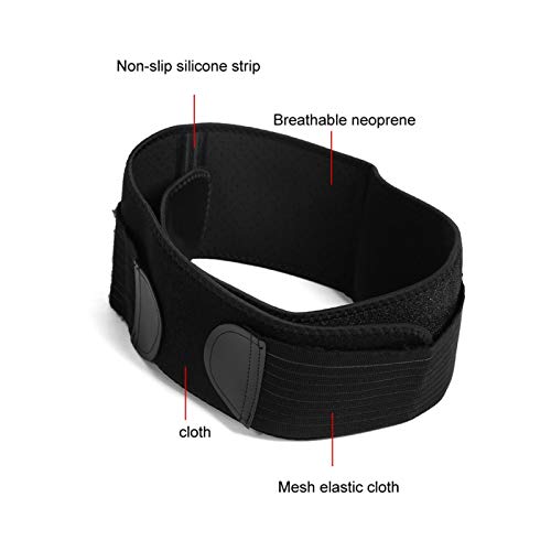 DAUERHAFT Cinturón de Cadera de Pelvis de Tela Anti-Pilling, para Yoga(XL)