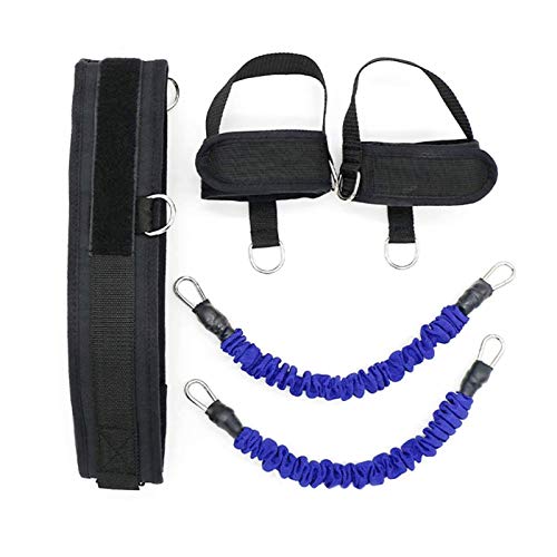 DAUERHAFT Entrenador de Salto de Cuerda de Rebote elástico Resistente al Desgaste Duradero, tracción de Fuerza Muscular(Blue)