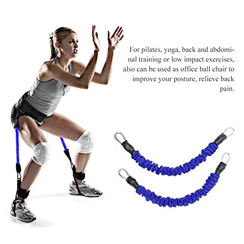 DAUERHAFT Entrenador de Salto de Cuerda de Rebote elástico Resistente al Desgaste Duradero, tracción de Fuerza Muscular(Blue)