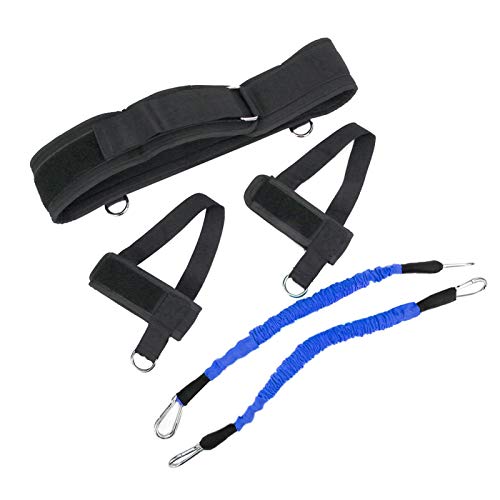 DAUERHAFT Entrenador de Salto de Cuerda de Rebote elástico Resistente al Desgaste Duradero, tracción de Fuerza Muscular(Blue)