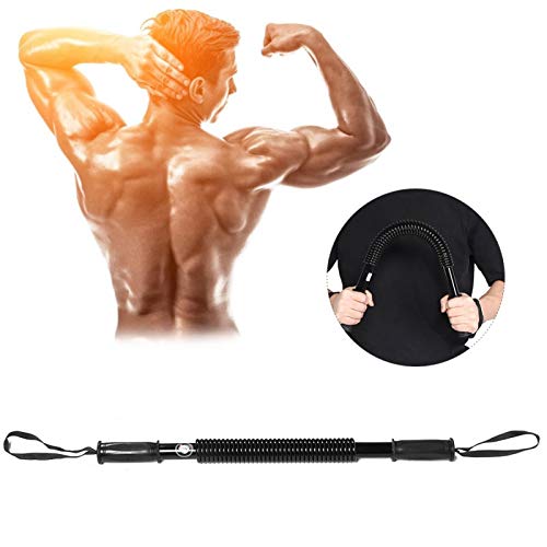 DAUERHAFT Expansor de Pecho Entrenador de Brazo de Resorte de Acero al Carbono Ejercicio Seguro Equipo de Fitness para Hombros(Black, 60KG)