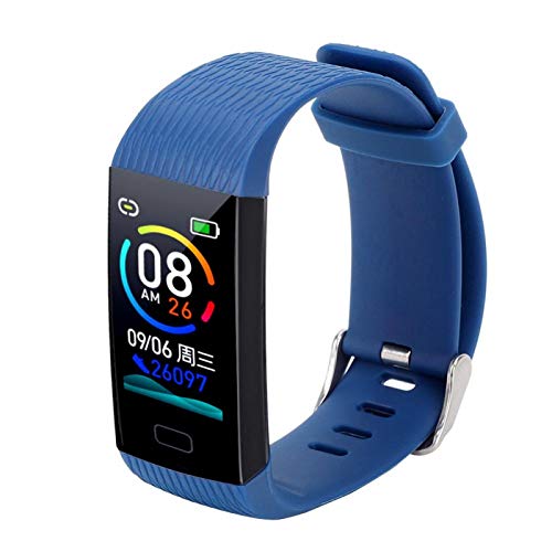 DAUERHAFT Reloj Elegante de la Pulsera de la Pantalla Grande de 1.14inch de la Pulsera Inteligente Impermeable IP67, para iOS 80(Blue)