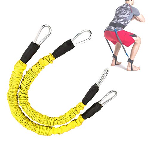 DAUERHAFT Resistente al Desgaste Cuerda para Tirar Que rebota Entrenador de Salto Duradero Elástico, Baloncesto(Yellow)