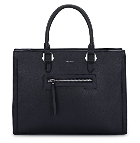 David Jones - Bolso de Mano Trabajo Mujer - Shopper Tote Bag PU Piel - Grande Bolso Bandolera Hombro Cuero Asa Superior - Maletines A4 Diario Vida Satchel Mensajero Oficina Escuela - Negro David Jones - Bolso de Mano Trabajo Mujer - Shopper Tote Bag PU Piel - Grande Bolso Bandolera Hombro Cuero Asa Superior - Maletines A4 Diario Vida Satchel Mensajero Oficina Escuela - Negro