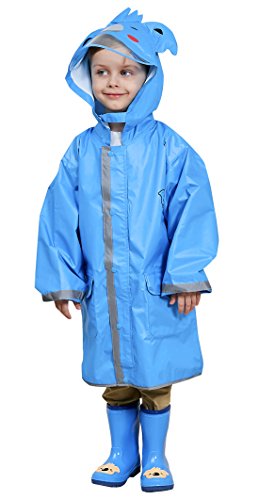 baagl Chubasquero infantil con capucha y elementos reflectantes Chubasquero para niños y niñas.