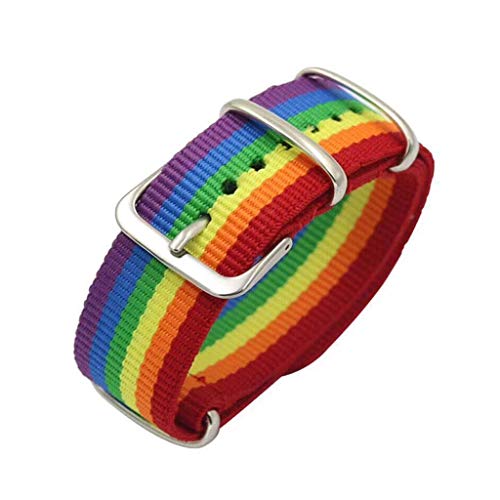 DAyan Rainbow Canvas Woven Bracelet Balistic Nylon Watch Bands Correa de repuesto de bucle DAyan Rainbow Canvas Woven Bracelet Balistic Nylon Watch Bands Correa de repuesto de bucle