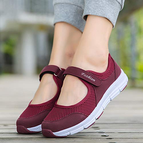 Daytwork Zapatos para Mujer Sandalias Deportivas - Sneaker Ligero Bailarinas Confort Clásico Plano Caminando Malla Zapatos de Agua