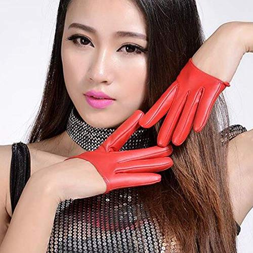 DAYUFEI Moda para Hombre y Mujer, Discoteca de Rendimiento, Media Palma, Guantes de Cuero de PU, Modelos par, Guantes Punk DAYUFEI Moda para Hombre y Mujer, Discoteca de Rendimiento, Media Palma, Guantes de Cuero de PU, Modelos par, Guantes Punk