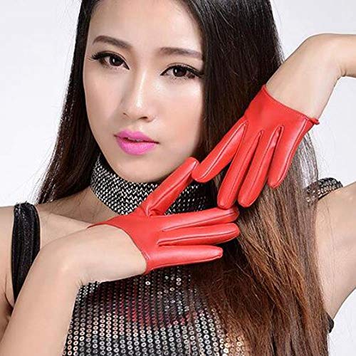 DAYUFEI Moda para Hombre y Mujer, Discoteca de Rendimiento, Media Palma, Guantes de Cuero de PU, Modelos par, Guantes Punk DAYUFEI Moda para Hombre y Mujer, Discoteca de Rendimiento, Media Palma, Guantes de Cuero de PU, Modelos par, Guantes Punk