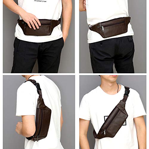 Dboar Riñonera Hombre Bolsa Cintura de Piel Vintage Bolsos para Teléfonos hasta 6 Pulgadas, Bolso Cinturón para Viajar, Hípica, Golf, Acampada Dboar Riñonera Hombre Bolsa Cintura de Piel Vintage Bolsos para Teléfonos hasta 6 Pulgadas, Bolso Cinturón para Viajar, Hípica, Golf, Acampada