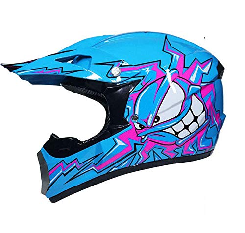 DBSCD Casco Integral MTB, Casco de Moto de Choque, Casco de Motocross para niños Downhill Quad Road Race Youth,