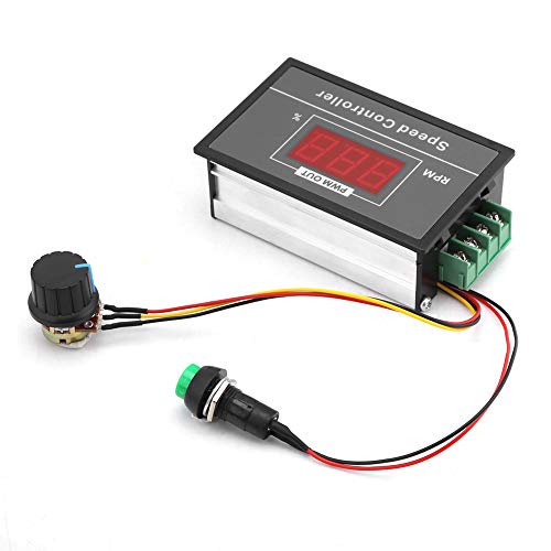 DC 6-60V 12V 24V 36V 48V 30A PWM Controlador de Velocidad del Motor de CC (PWM), con Interruptor y Display, Digital for se Utiliza para Controlar el Funcionamiento, Normal del Motor