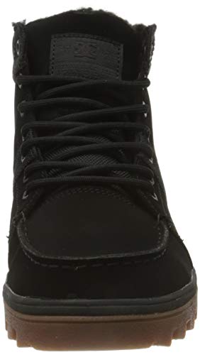 DC Shoes (DCSHI) Woodland-Sherpa Winter Boots for Men, Botas de Nieve Hombre, Black/Gum, 39 EU