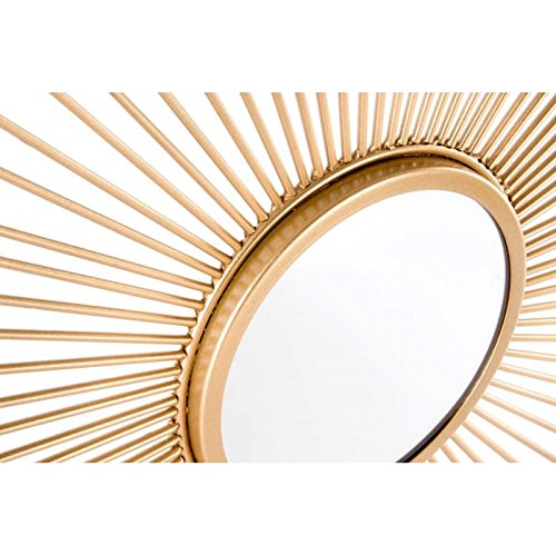dcasa - Espejo de pared industrial dorado de metal para salon factory de 55 cm