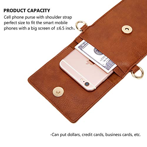 DCCN Bolso Bandolera móvil, Bolso pequeño Bandolera para Damas Mujeres Marrón DCCN Bolso Bandolera móvil, Bolso pequeño Bandolera para Damas Mujeres Marrón