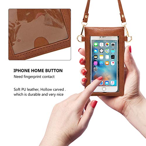 DCCN Bolso Bandolera móvil, Bolso pequeño Bandolera para Damas Mujeres Marrón DCCN Bolso Bandolera móvil, Bolso pequeño Bandolera para Damas Mujeres Marrón