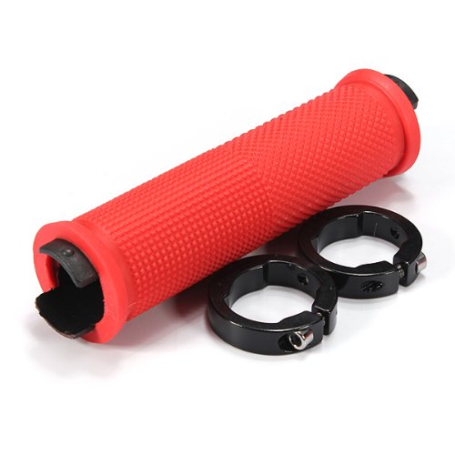 Dcolor Doble Carretera Montana MTB BMX de ciclo de la bici de la bicicleta de bloqueo en bloqueo del manillar Punos - Rojo Dcolor Doble Carretera Montana MTB BMX de ciclo de la bici de la bicicleta de bloqueo en bloqueo del manillar Punos - Rojo