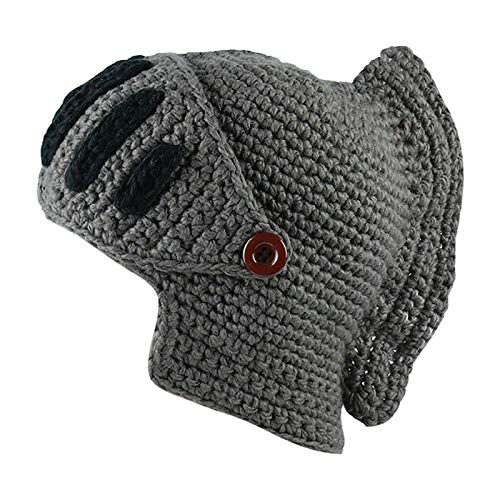 DDD123 Gorro Divertido Hecho a Mano de Punto, Gorras de Disfraz de Caballero Romano Cosplay, Gorra térmica Unisex para Mujeres y Hombres (A)