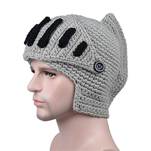 DDD123 Gorro Divertido Hecho a Mano de Punto, Gorras de Disfraz de Caballero Romano Cosplay, Gorra térmica Unisex para Mujeres y Hombres (A) DDD123 Gorro Divertido Hecho a Mano de Punto, Gorras de Disfraz de Caballero Romano Cosplay, Gorra térmica Unisex para Mujeres y Hombres (A)