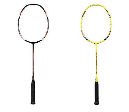 DDPD Bádminton Racket* Juego de Entrenamiento Profesional Fibra de Carbono Amateur Master Ball* Negro* A DDPD Bádminton Racket* Juego de Entrenamiento Profesional Fibra de Carbono Amateur Master Ball* Negro* A