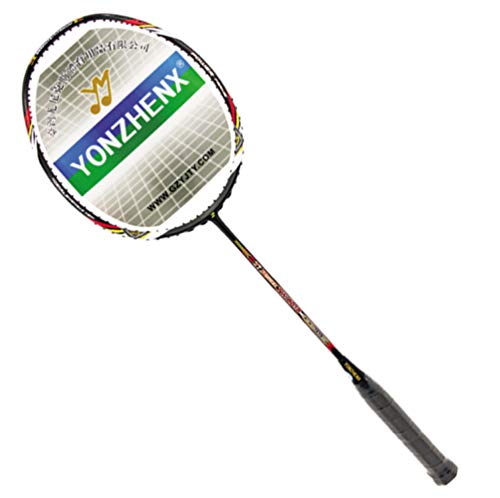 DDPD Bádminton Racket* Juego de Entrenamiento Profesional Fibra de Carbono Amateur Master Ball* Negro* A