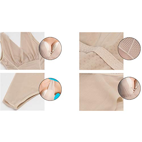 DDXY-Body Sin Costuras Transpirable Ultrafino para Mujer Body Shaper,Fajas Moldeadoras de Cintura,Corsé de Control de Barriga,Ropa Interior Reductoras Adelgazantes,Flesh,L