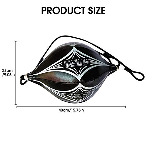 De Oliva En Forma De Bola con Velocity Boxeo Cuerda Elástico, Doble Fin De Ventilación Boxeo Muay Tailandés Bola Globo Hinchable Reacción Lucha De La Bola (Black) De Oliva En Forma De Bola con Velocity Boxeo Cuerda Elástico, Doble Fin De Ventilación Boxeo Muay Tailandés Bola Globo Hinchable Reacción Lucha De La Bola (Black)