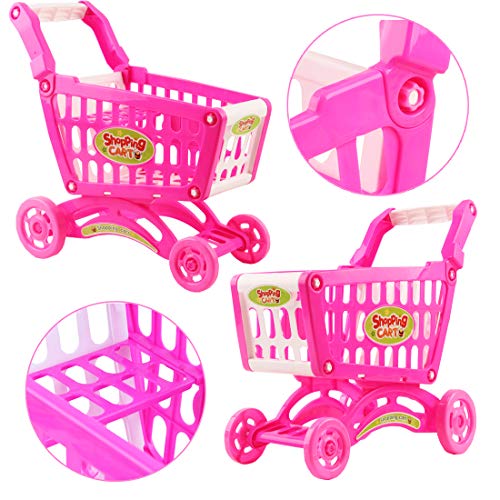deAO Carrito de la Compra Infantil Incluye Variedad de 50 Productos de Mercado y Comestibles para Niños y Niñas (Rosa) deAO Carrito de la Compra Infantil Incluye Variedad de 50 Productos de Mercado y Comestibles para Niños y Niñas (Rosa)