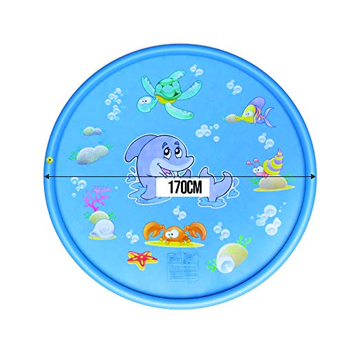 deAO Colchoneta Acuática Rociadora Splash Pad Alfombra de Juegos con Aspersores Incorporados para Juegos de Agua al Exterior, Jardín y Patio Actividad Infantil de Verano para Niños y Niñas (Azul) deAO Colchoneta Acuática Rociadora Splash Pad Alfombra de Juegos con Aspersores Incorporados para Juegos de Agua al Exterior, Jardín y Patio Actividad Infantil de Verano para Niños y Niñas (Azul)