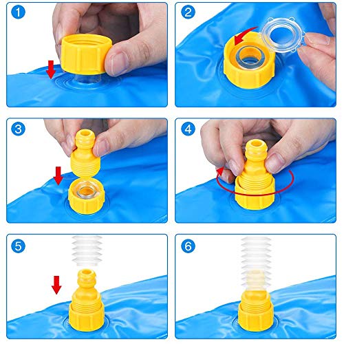 deAO Colchoneta Acuática Rociadora Splash Pad Alfombra de Juegos con Aspersores Incorporados para Juegos de Agua al Exterior, Jardín y Patio Actividad Infantil de Verano para Niños y Niñas (Azul) deAO Colchoneta Acuática Rociadora Splash Pad Alfombra de Juegos con Aspersores Incorporados para Juegos de Agua al Exterior, Jardín y Patio Actividad Infantil de Verano para Niños y Niñas (Azul)