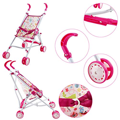 deAO Conjunto 5en1 para Muñecas Bebé Incluye Cuna, Carrito, Canguro Portabebés, Gimnasio y Bolso Cambiador Juguete de Imitación para Muñecas Bebé Jugar a Ser Mamá y Papá (Muñeca NO Incluida) deAO Conjunto 5en1 para Muñecas Bebé Incluye Cuna, Carrito, Canguro Portabebés, Gimnasio y Bolso Cambiador Juguete de Imitación para Muñecas Bebé Jugar a Ser Mamá y Papá (Muñeca NO Incluida)