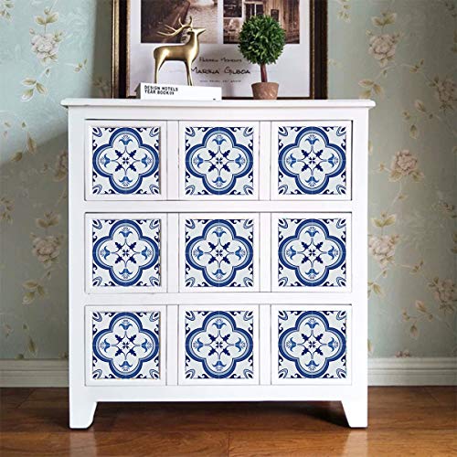 decalmile 10 Piezas Pegatinas de Azulejos 15x15cm Azul y Blanco Marroquí Adhesivo Decorativo para Azulejos Cocina Baño Decoración decalmile 10 Piezas Pegatinas de Azulejos 15x15cm Azul y Blanco Marroquí Adhesivo Decorativo para Azulejos Cocina Baño Decoración
