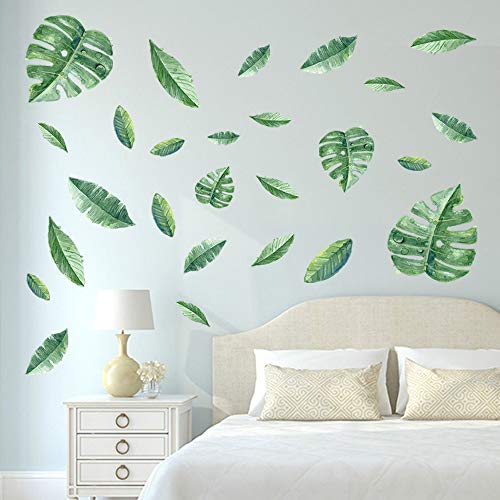 decalmile Pegatinas de Pared Planta Tropicales Vinilos Decorativos Verde Hojas Adhesivos Pared Sala Habitación Dormitorio Oficina decalmile Pegatinas de Pared Planta Tropicales Vinilos Decorativos Verde Hojas Adhesivos Pared Sala Habitación Dormitorio Oficina