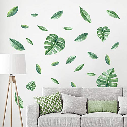decalmile Pegatinas de Pared Planta Tropicales Vinilos Decorativos Verde Hojas Adhesivos Pared Sala Habitación Dormitorio Oficina decalmile Pegatinas de Pared Planta Tropicales Vinilos Decorativos Verde Hojas Adhesivos Pared Sala Habitación Dormitorio Oficina