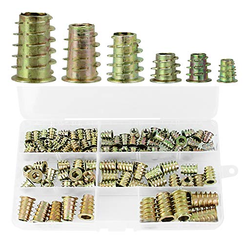 DECARETA 100 Piezas Tuerca Hexagonal en Aleación de Zinc,Insertos de Tuerca para Montaje de Muebles,Tuercas Roscadas del Parte Movible para los Muebles de Madera (M4 / M5 / M6 / M8 / M10) DECARETA 100 Piezas Tuerca Hexagonal en Aleación de Zinc,Insertos de Tuerca para Montaje de Muebles,Tuercas Roscadas del Parte Movible para los Muebles de Madera (M4 / M5 / M6 / M8 / M10)