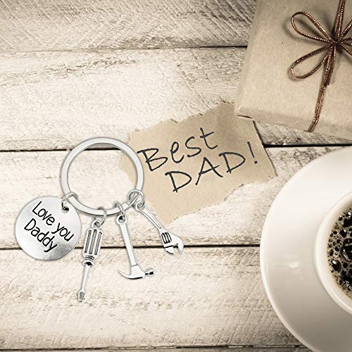 DECARETA Llavero Papá,Regalo para Papá con Palabras Significativas,Lavero Personalizado con Martillo, Llave, Destornillador,Ideal Como Regalo del Día del Padre y Cumpleaños del Padre(Plata) DECARETA Llavero Papá,Regalo para Papá con Palabras Significativas,Lavero Personalizado con Martillo, Llave, Destornillador,Ideal Como Regalo del Día del Padre y Cumpleaños del Padre(Plata)