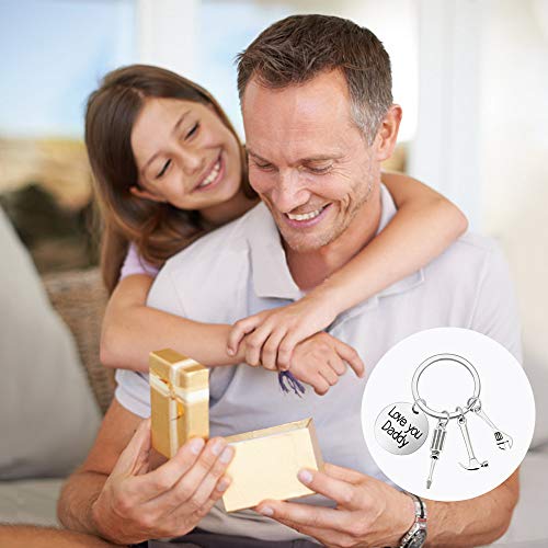 DECARETA Llavero Papá,Regalo para Papá con Palabras Significativas,Lavero Personalizado con Martillo, Llave, Destornillador,Ideal Como Regalo del Día del Padre y Cumpleaños del Padre(Plata) DECARETA Llavero Papá,Regalo para Papá con Palabras Significativas,Lavero Personalizado con Martillo, Llave, Destornillador,Ideal Como Regalo del Día del Padre y Cumpleaños del Padre(Plata)