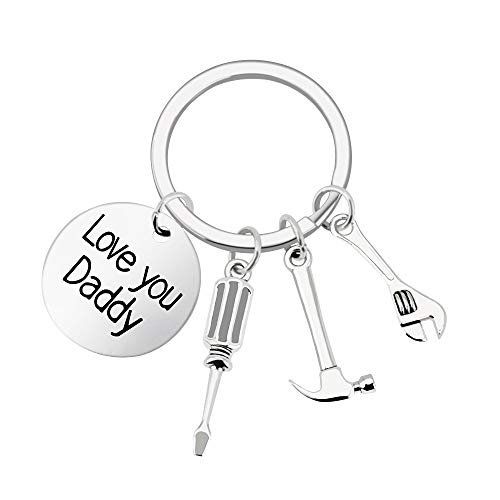 DECARETA Llavero Papá,Regalo para Papá con Palabras Significativas,Lavero Personalizado con Martillo, Llave, Destornillador,Ideal Como Regalo del Día del Padre y Cumpleaños del Padre(Plata) DECARETA Llavero Papá,Regalo para Papá con Palabras Significativas,Lavero Personalizado con Martillo, Llave, Destornillador,Ideal Como Regalo del Día del Padre y Cumpleaños del Padre(Plata)