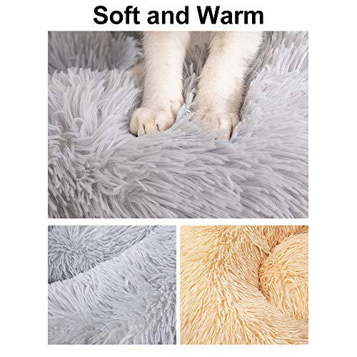 Decdeal Cama de Gato Donut Base Cama Redonda Impermeable Antideslizante Lavable a Máquina Duradera para Mascotas Cama de Lujo Mullida para Perros Cachorros Gatitos Tamaño Seleccionable Decdeal Cama de Gato Donut Base Cama Redonda Impermeable Antideslizante Lavable a Máquina Duradera para Mascotas Cama de Lujo Mullida para Perros Cachorros Gatitos Tamaño Seleccionable