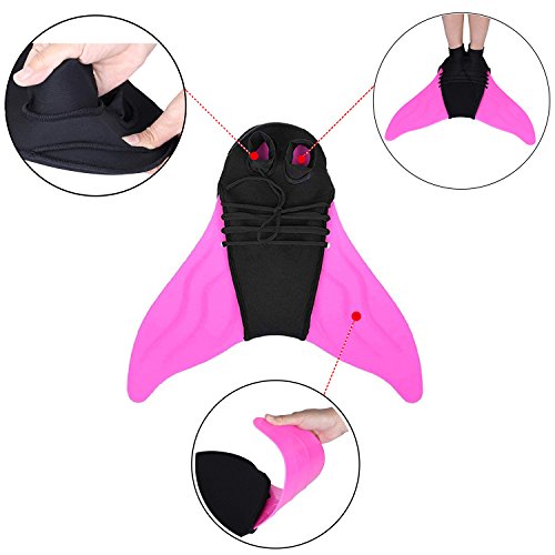 Decool Cola de Sirena Traje de Baño Sirena de Las Muchachas Bikini 4pcs Set, Princesa Cosplay Conjunto con Cola de Sirena Monofín Decool Cola de Sirena Traje de Baño Sirena de Las Muchachas Bikini 4pcs Set, Princesa Cosplay Conjunto con Cola de Sirena Monofín