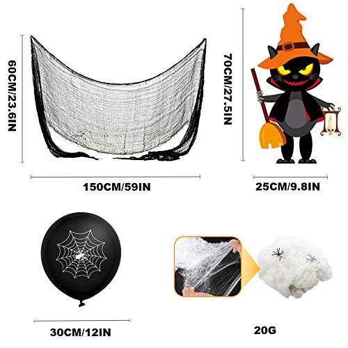 Decoración de Halloween, Bst4U Pancarta de Letras, Pancarta de Calabaza, Pancarta de ArañA, Tela Negra, TelarañA, Globo, Mago de Gato Negro, Accesorio para Fotos (42 Piezas) Decoración de Halloween, Bst4U Pancarta de Letras, Pancarta de Calabaza, Pancarta de ArañA, Tela Negra, TelarañA, Globo, Mago de Gato Negro, Accesorio para Fotos (42 Piezas)